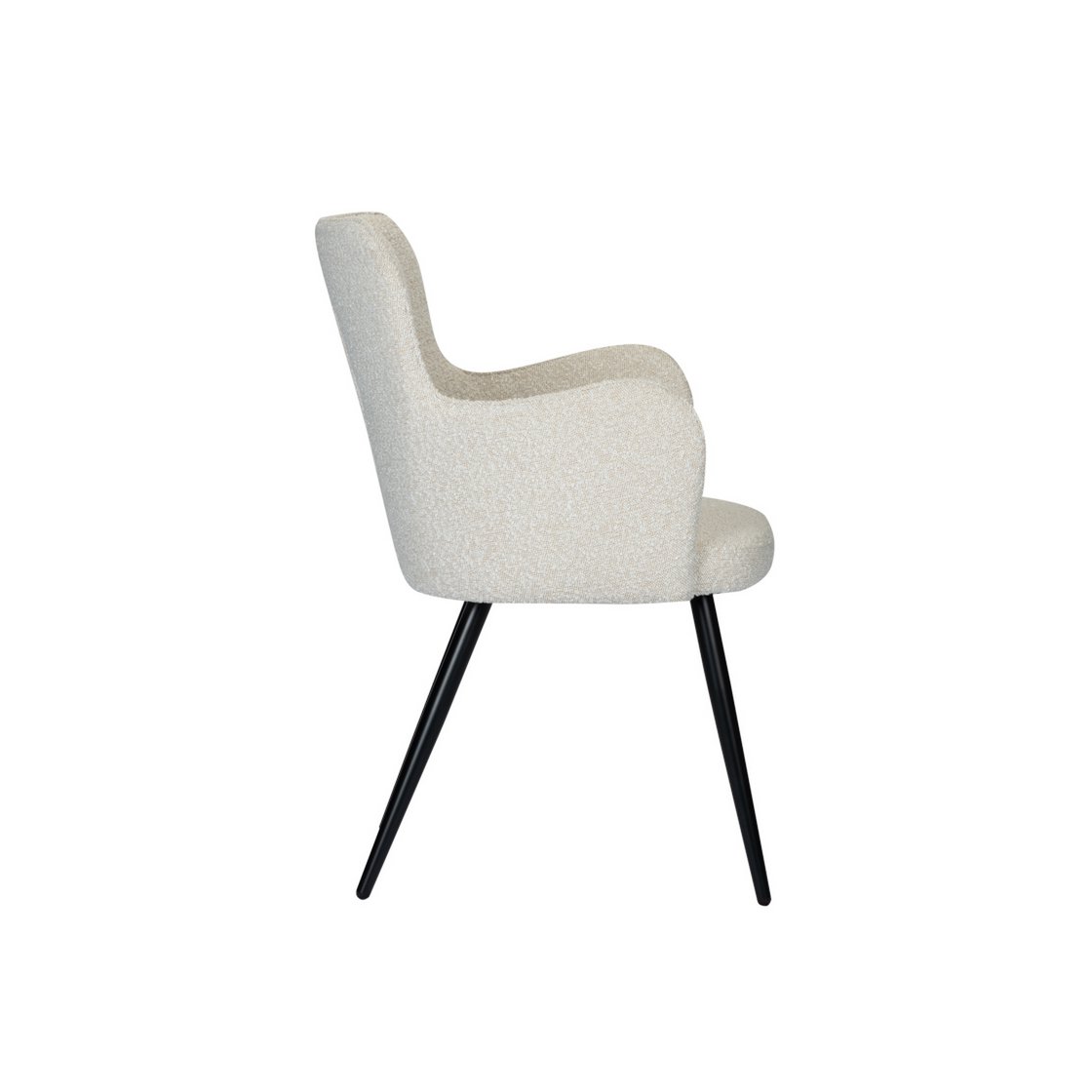 Oorfauteuil Simone - Parelwit / Stof - Set van 2