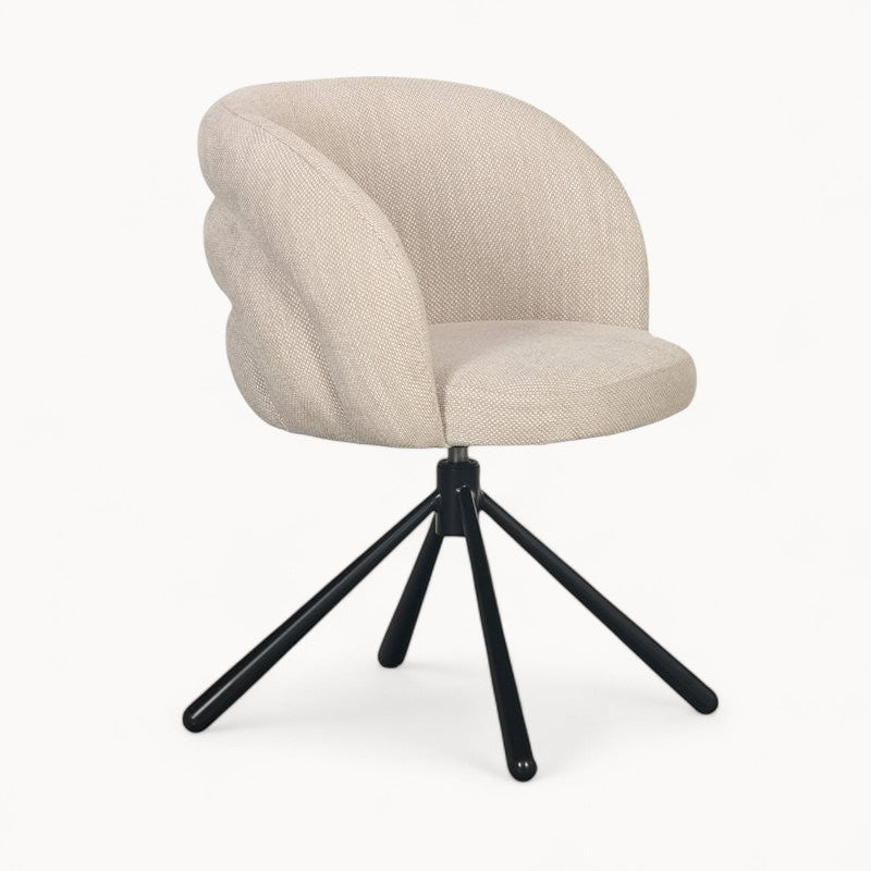 Draaifauteuil Pebble uit Bouclé