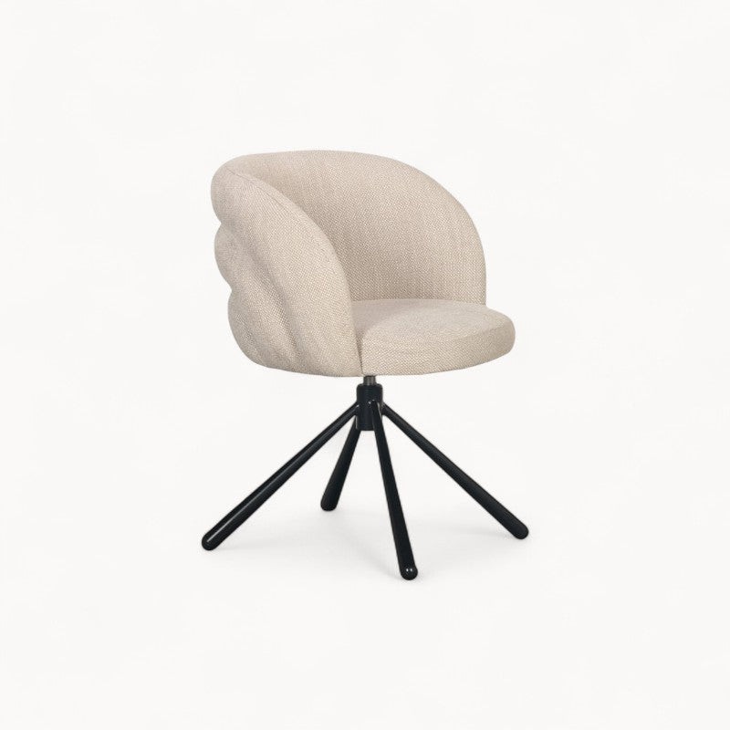Draaifauteuil Pebble uit Bouclé