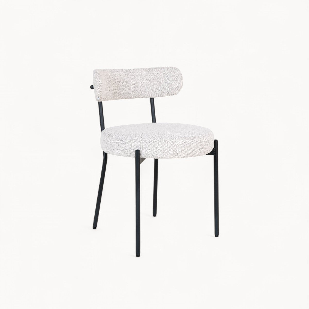 Bouclé gestoffeerde stoelen Alba, 2 stuks