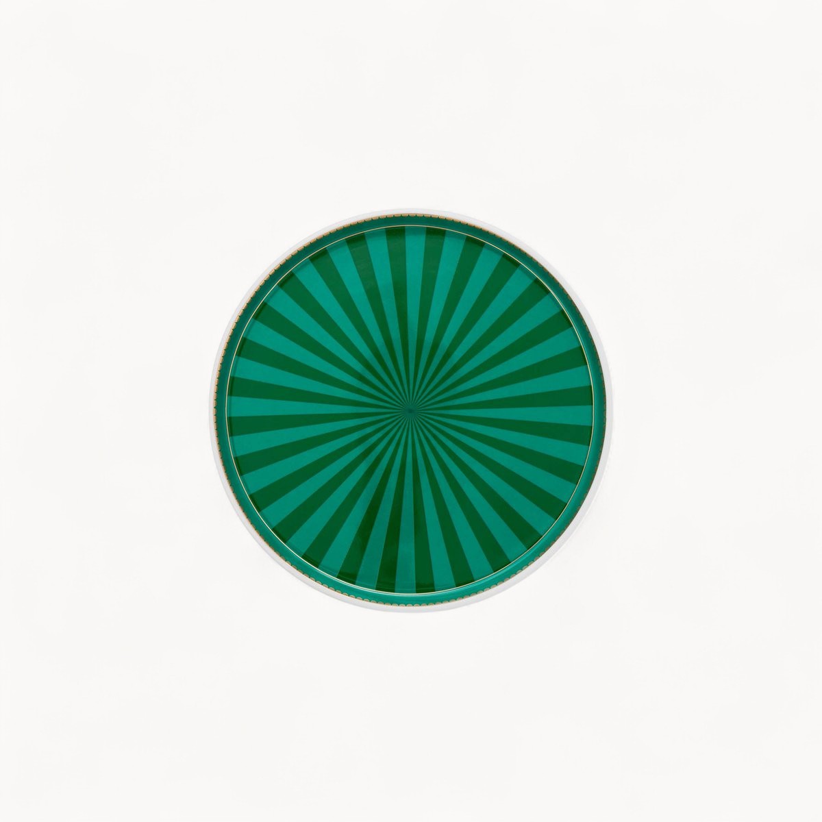 Mini Cake Tray o/f Love Birds Stripes Emerald-Green 24cm