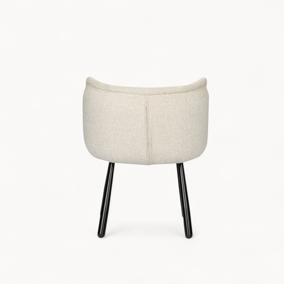 Bouclé gestoffeerde stoel Luna