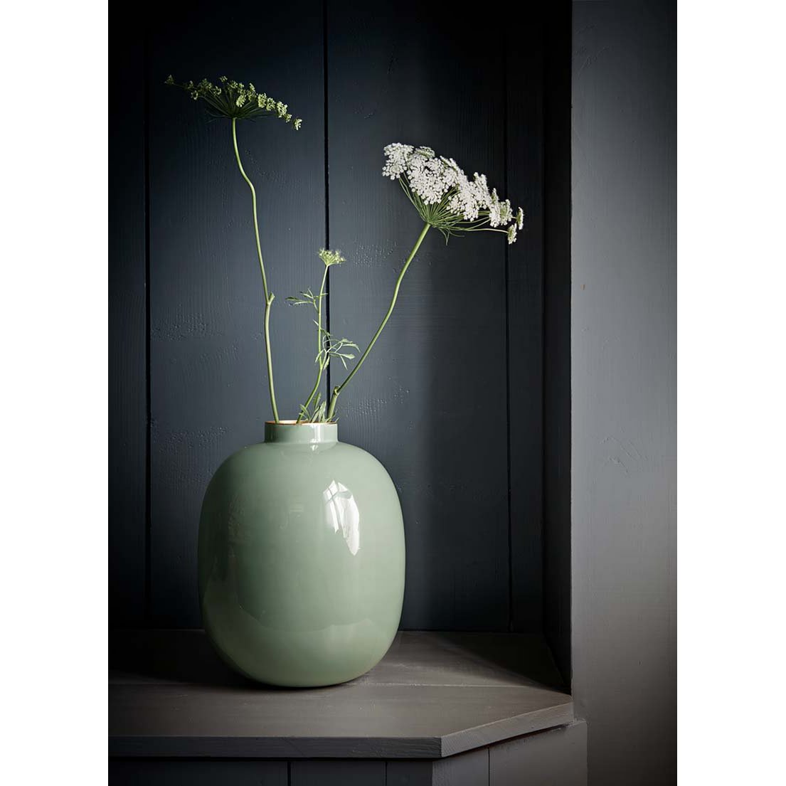 Metalen Vaas Groen 32cm