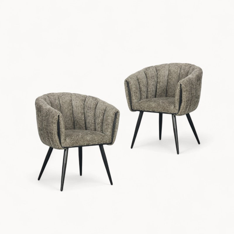 Gestoffeerde stoelen Cairo, 2 stuks