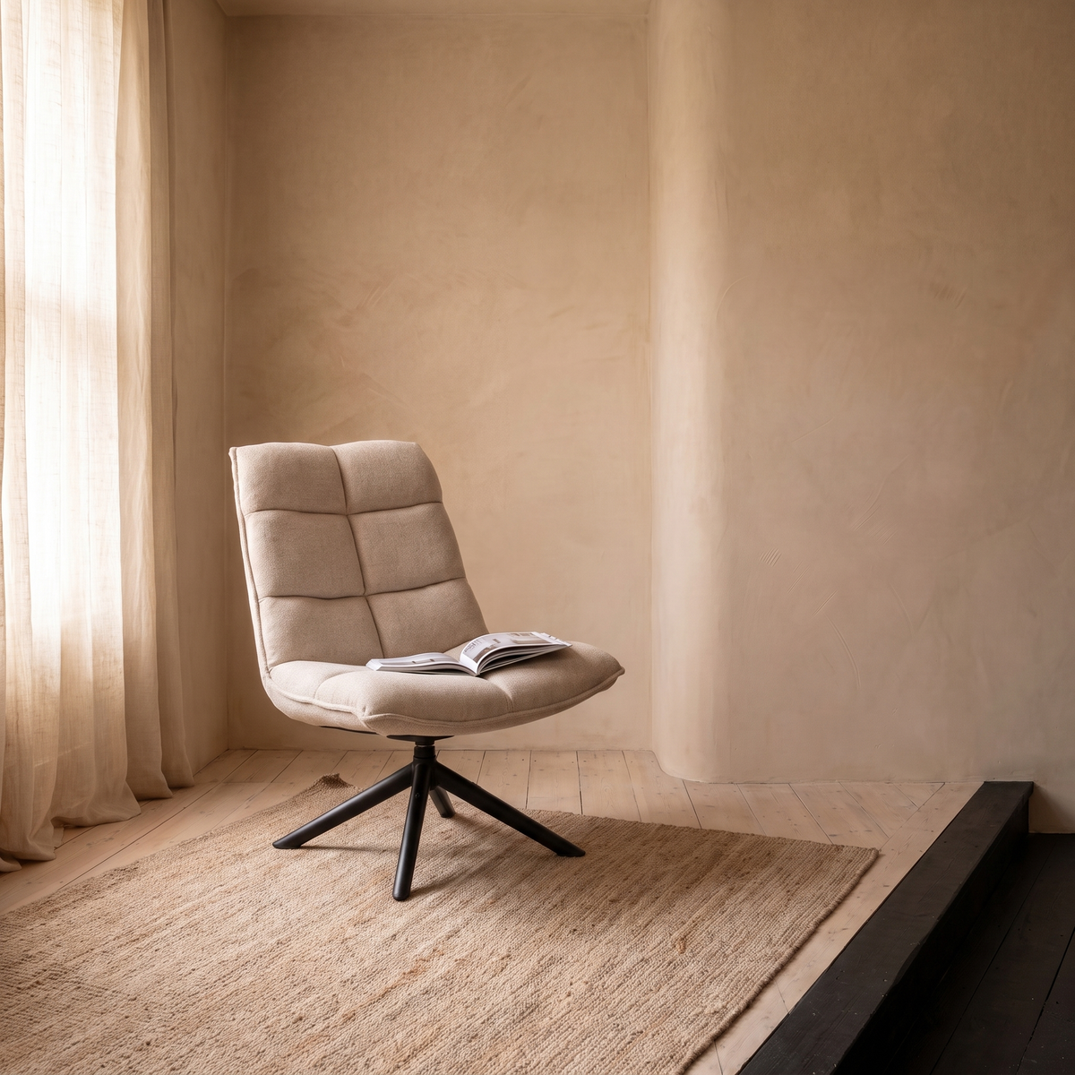 Fauteuil Otis Beige in interieur