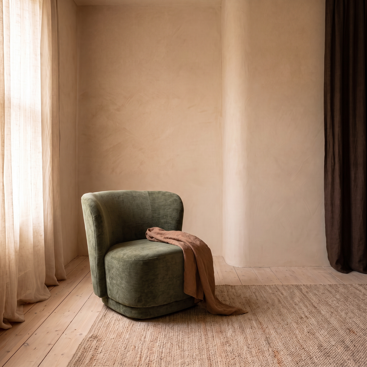 Fauteuil Elune Groen in interieur