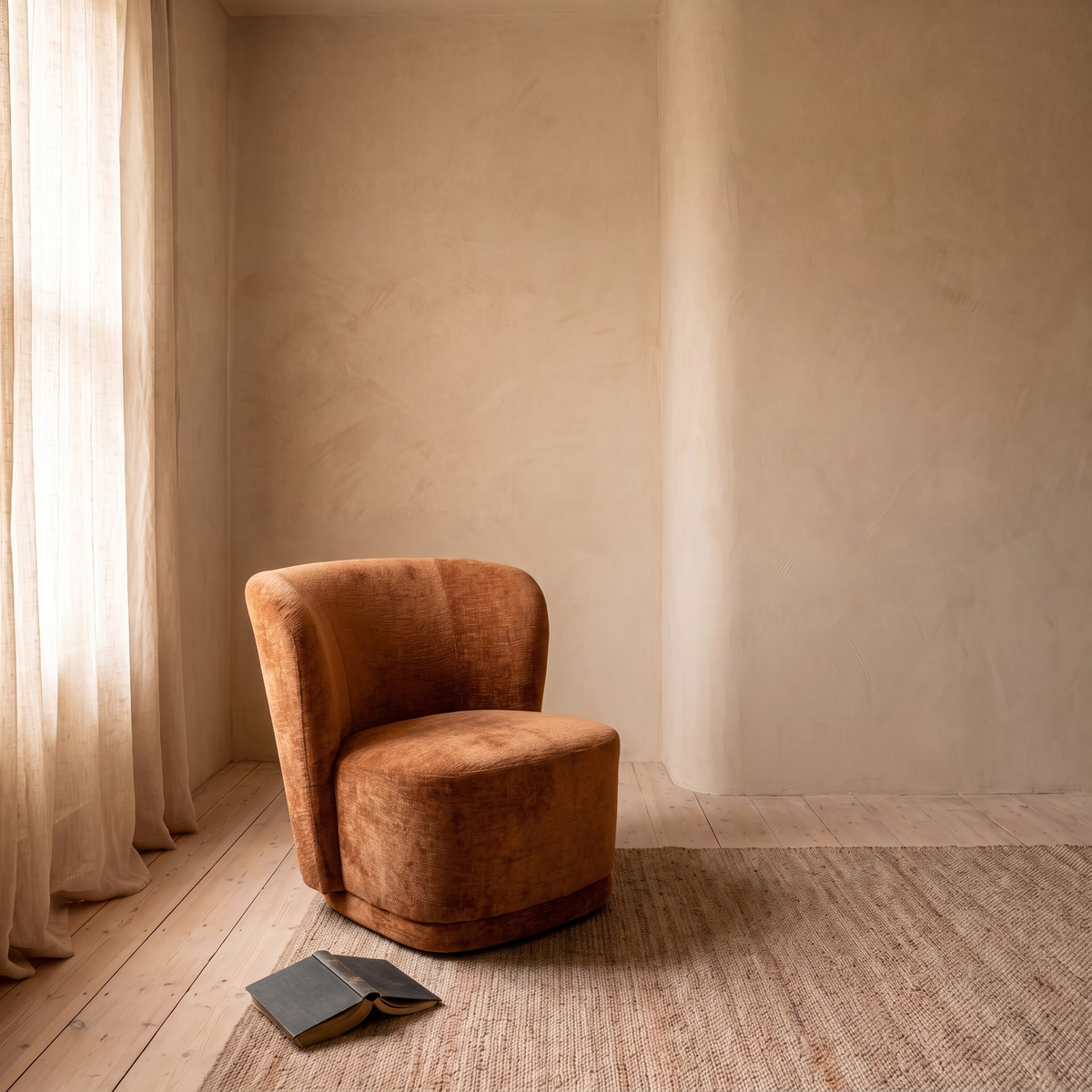 Fauteuil Elune Koper in interieur