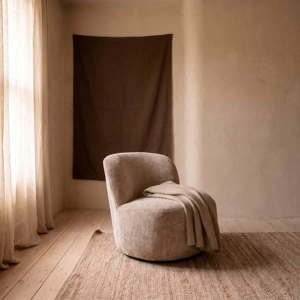 Fauteuil Jules Beige in interieur