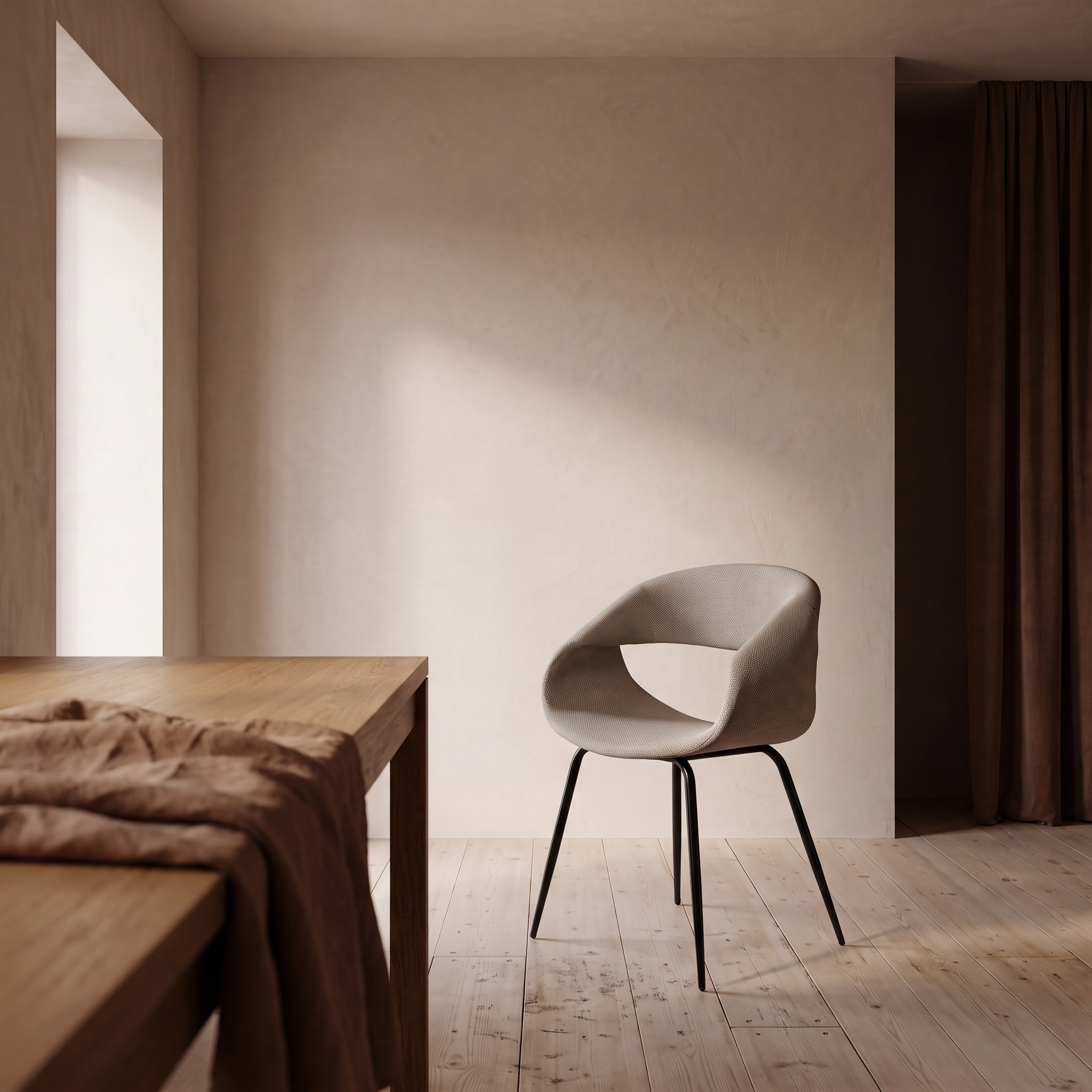 Eetkamerstoel Onda Beige in eetkamer