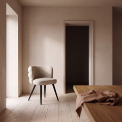 Eetkamerstoel Aira Beige in eetkamer