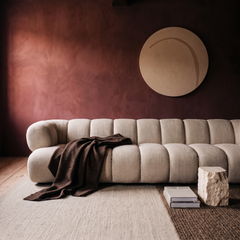 Modulaire bank Sorell 4-zits Beige zonder lounge in interieur