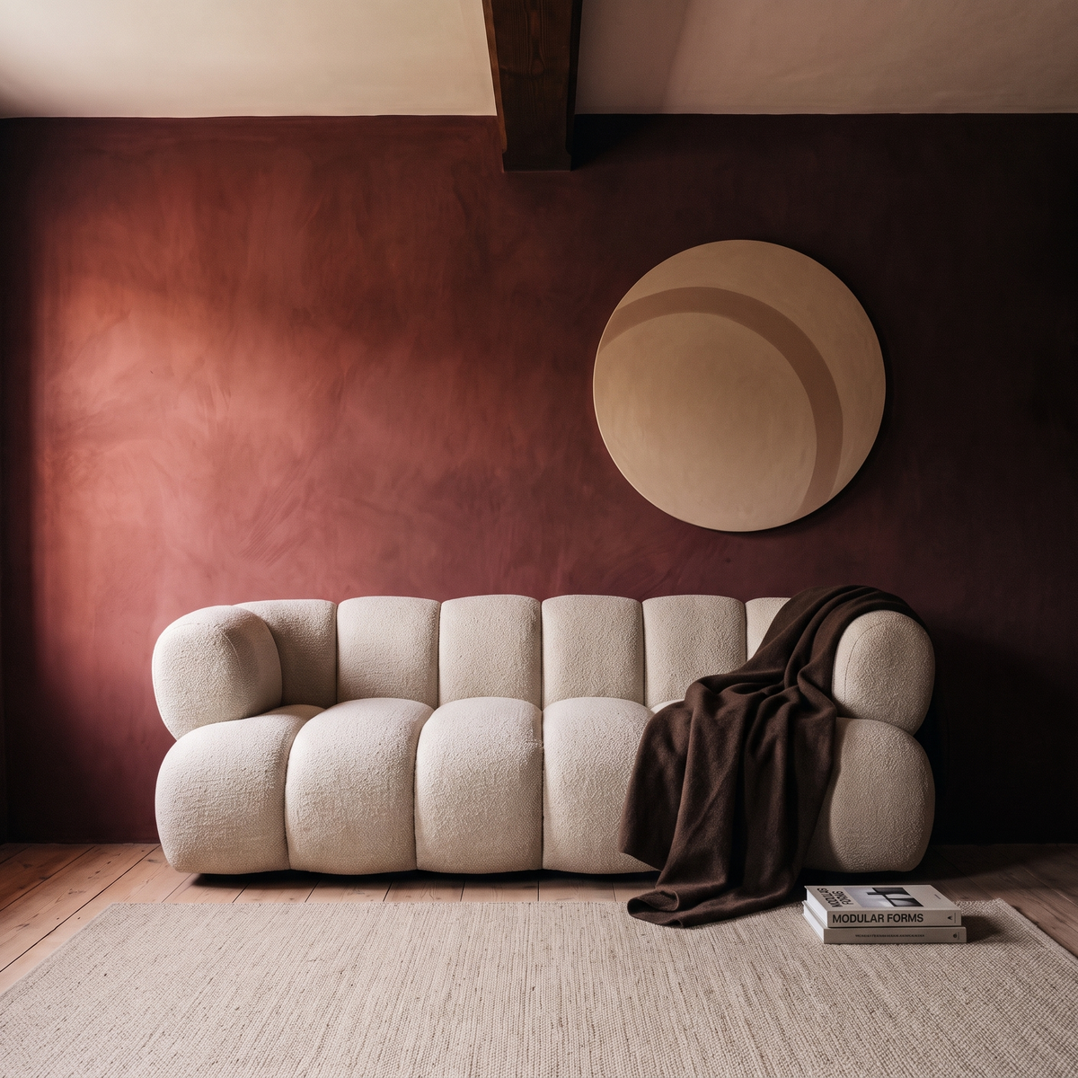 Modulaire bank Sorell 2,5-zits Beige zonder lounge in interieur