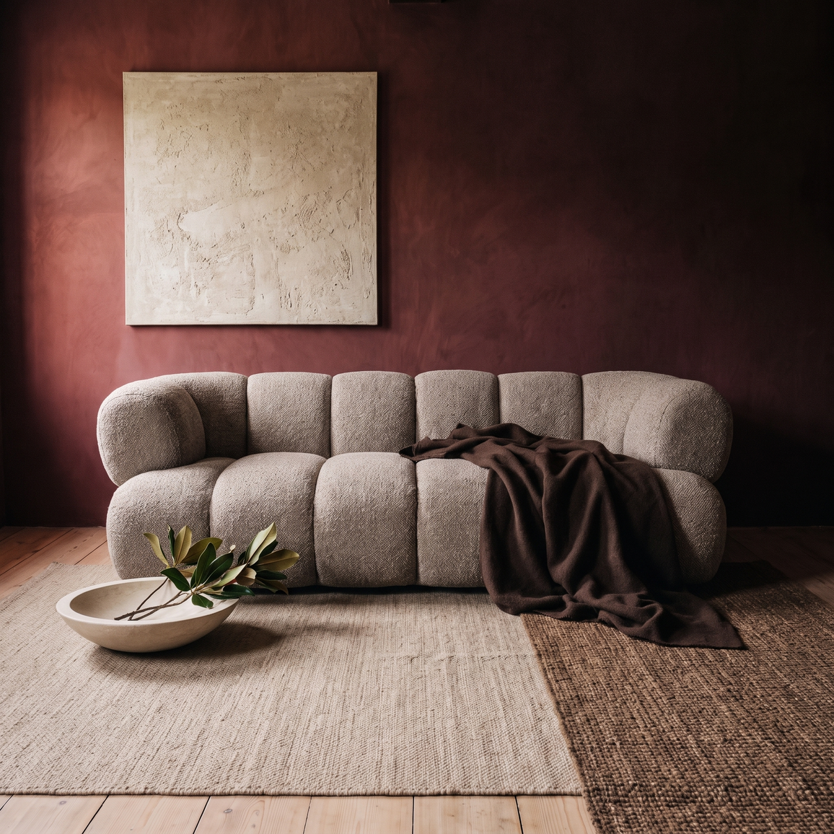 Modulaire bank Sorell 2,5-zits Zand zonder lounge in interieur