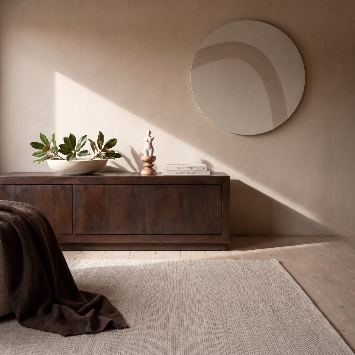 Tv meubel Nerra 150 cm Bruin in interieur