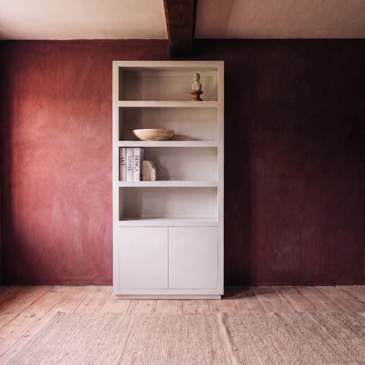 Boekenkast Nerra 4 vakken in interieur