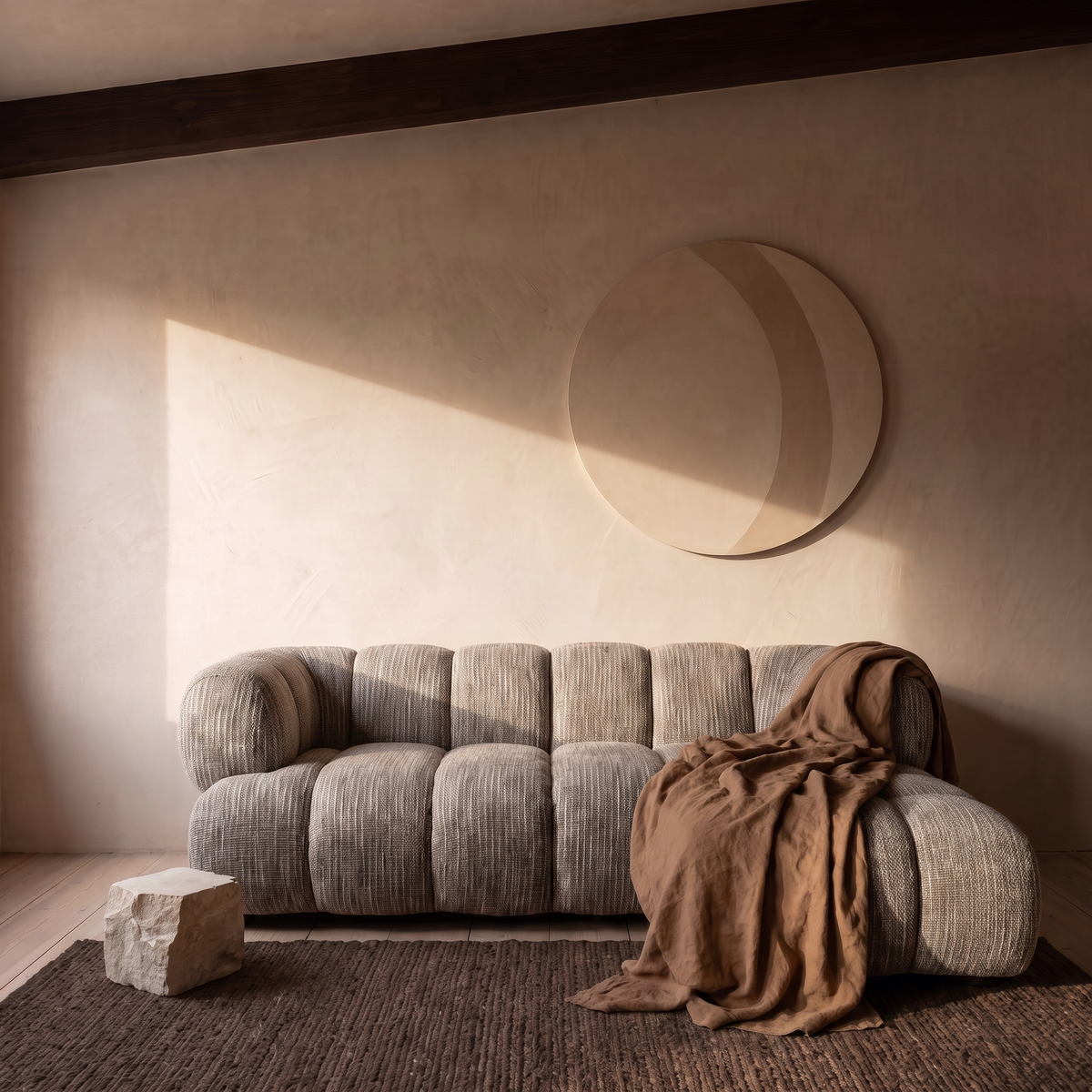 Modulaire bank Sorell 2,5-zits Grijs met lounge in interieur