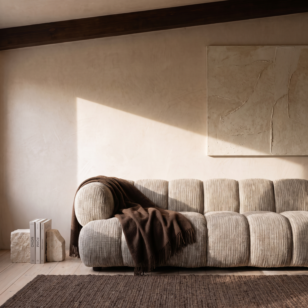 Modulaire bank Sorell 4-zits Grijs zonder lounge in interieur