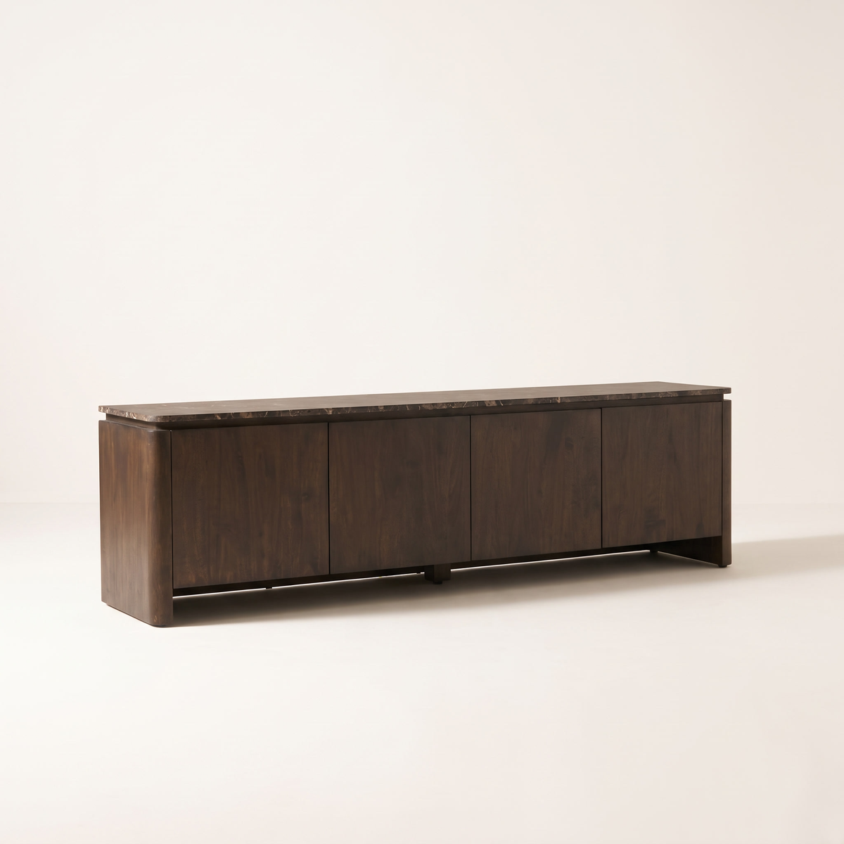 Tv meubel Iwa Bruin 210 cm bruin marmer