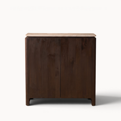 Dressoir Iwa Bruin 100 cm beige marmer