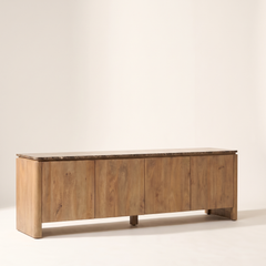 Tv meubel Iwa Naturel 210 cm bruin marmer - versie 1