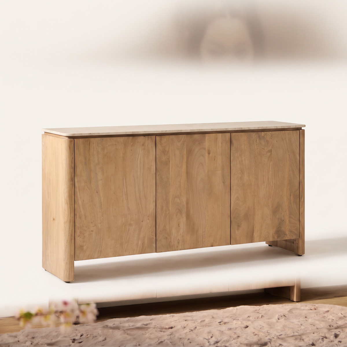 Dressoir Iwa Naturel 165 cm beige marmer - versie 1