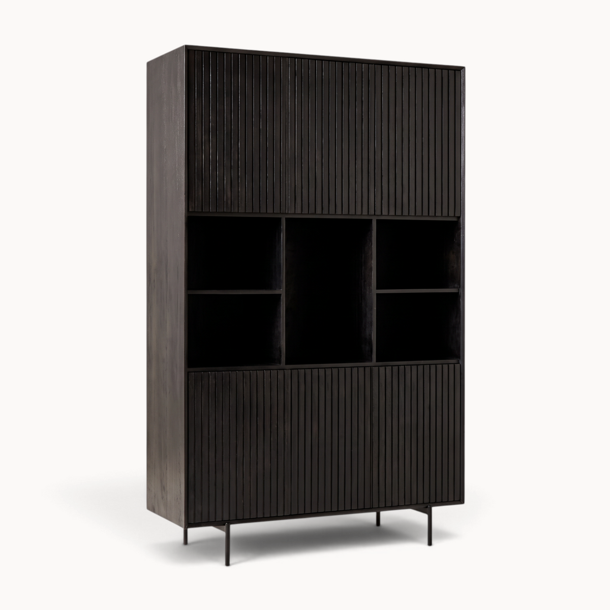 Boekenkast Sova 135 cm Zwart