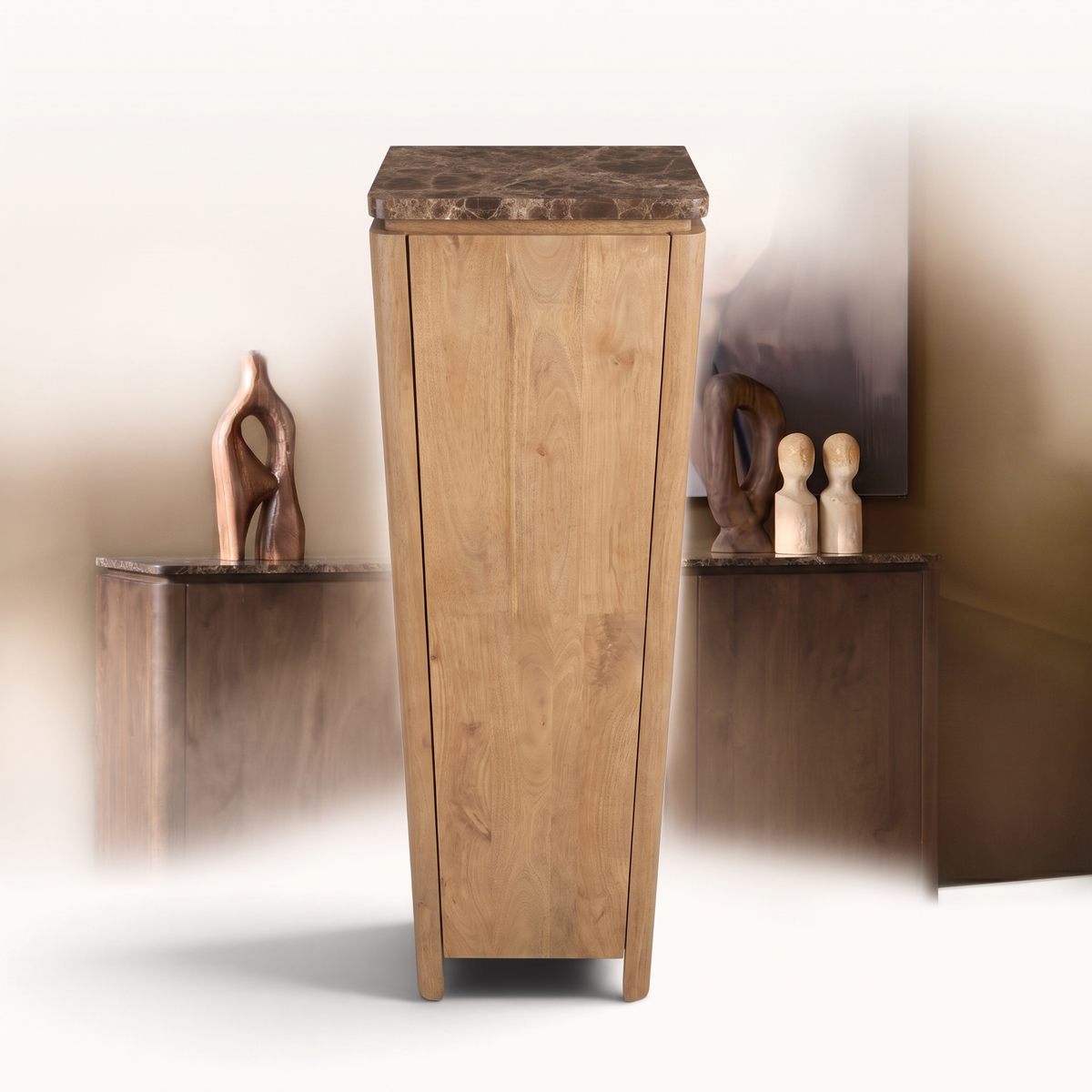 Kabinetkast Iwa Naturel 55 cm bruin marmer - versie 1