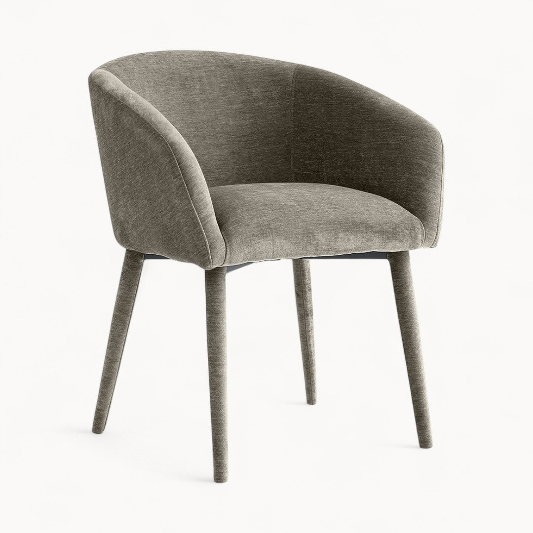 Eetkamerstoel Nova in Stof Bruin, 2 stuks