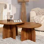 Ronde salontafel Oreno van mangohout
