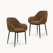 Eetkamerstoel Zara van stof, 2 stuks