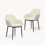 Eetkamerstoel Zara van stof, 2 stuks