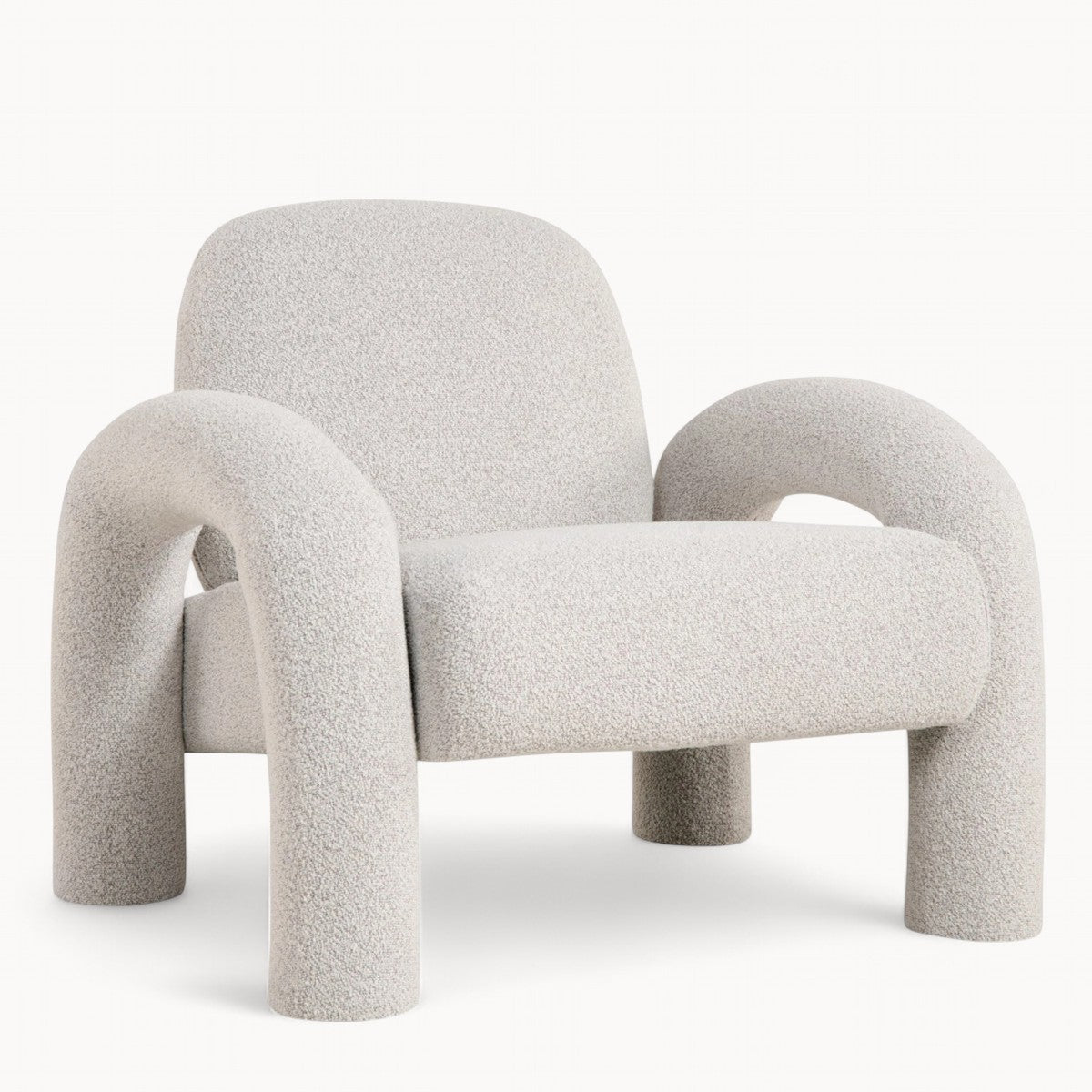 Loungefauteuil Cloudline uit Bouclé